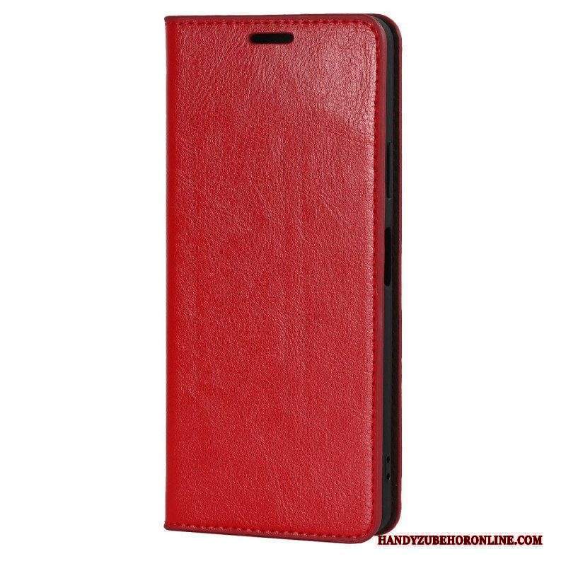 Folio Cover Sony Xperia 10 IV Custodia in pelle Pelle Vera