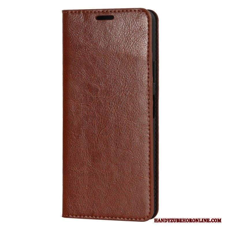 Folio Cover Sony Xperia 10 IV Custodia in pelle Pelle Vera