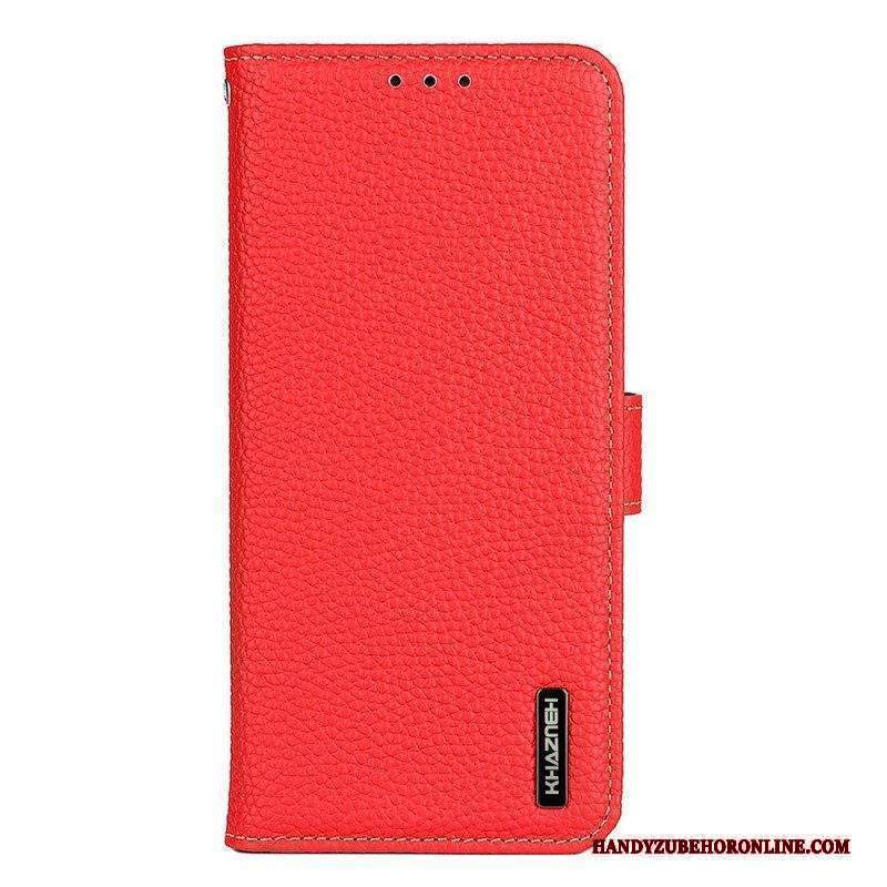 Folio Cover Sony Xperia 10 IV Khazneh Pelle Di Litchi