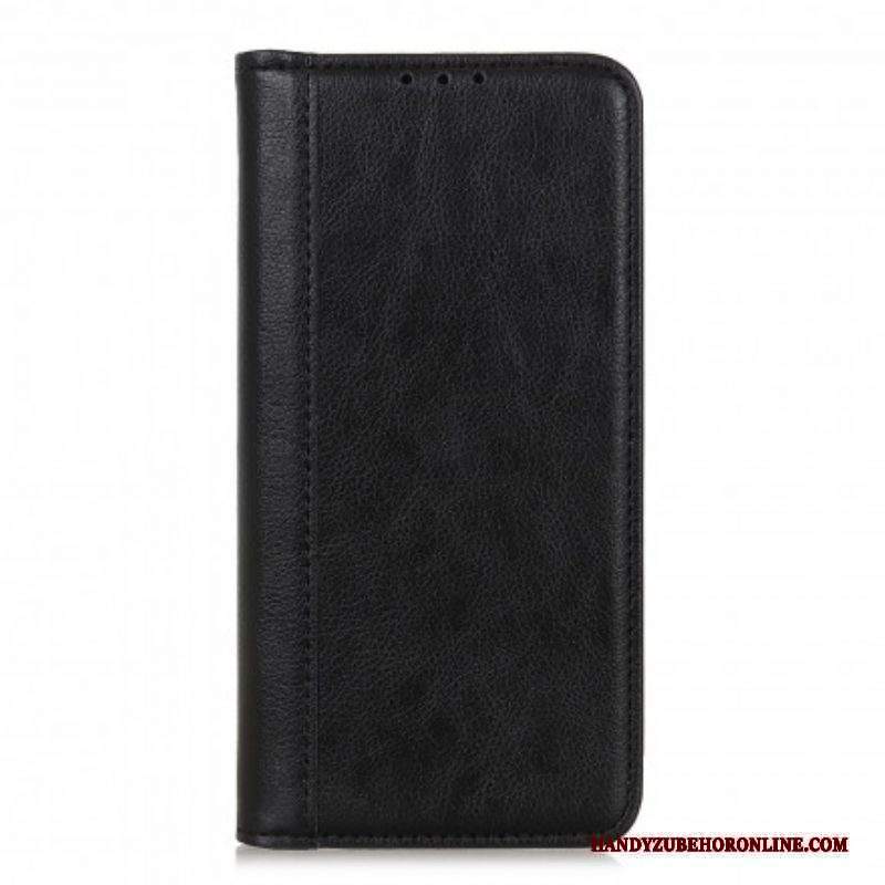 Folio Cover Sony Xperia 5 III Custodia in pelle Eleganza Split Litchi Leather