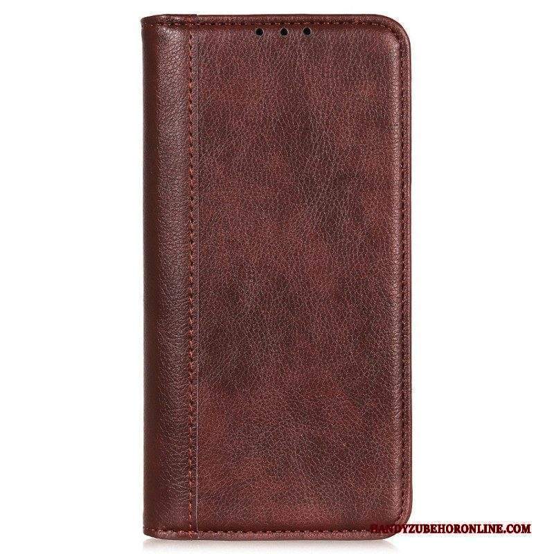 Folio Cover Sony Xperia 5 IV Custodia in pelle Cuoio Spaccato