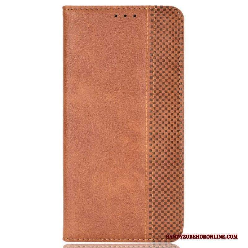 Folio Cover Sony Xperia 5 IV Custodia in pelle Elegante