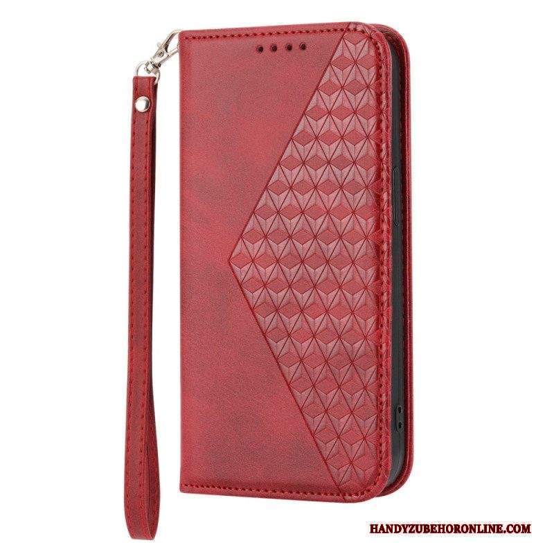 Folio Cover Sony Xperia 5 IV Custodia in pelle Stile In Pelle Modello 3d Con Cinturino