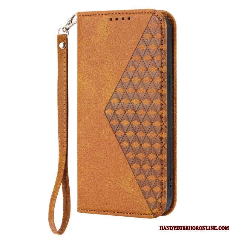 Folio Cover Sony Xperia 5 IV Custodia in pelle Stile In Pelle Modello 3d Con Cinturino