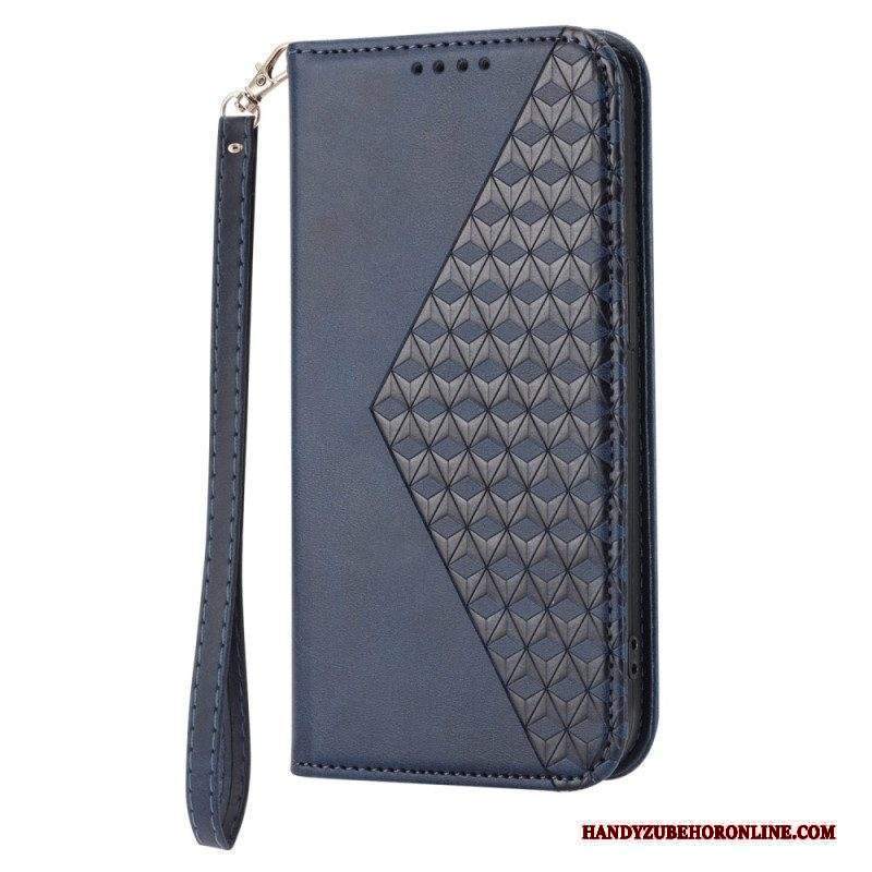 Folio Cover Sony Xperia 5 IV Custodia in pelle Stile In Pelle Modello 3d Con Cinturino