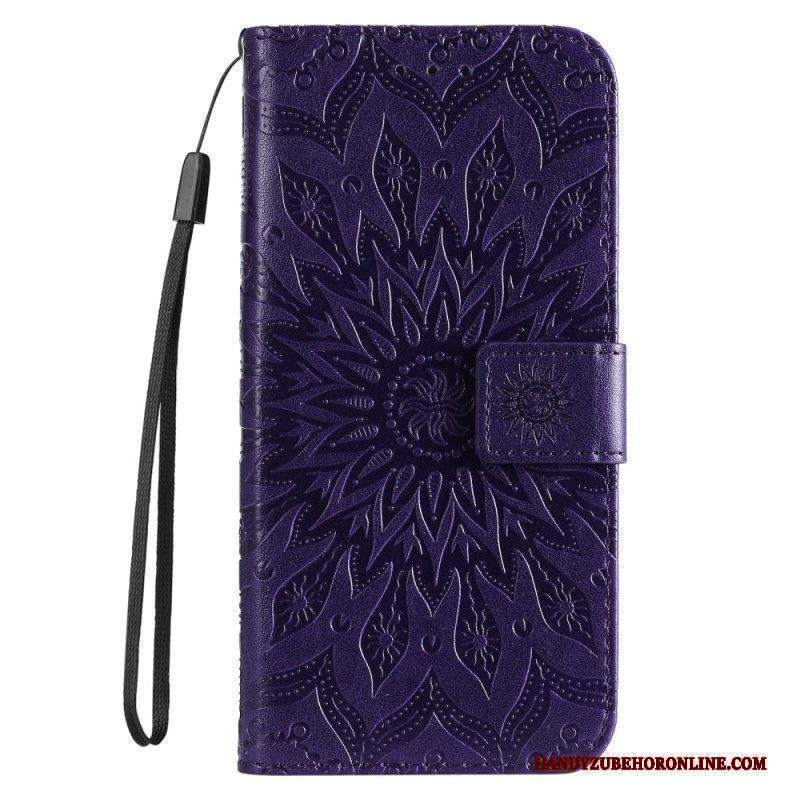 Folio Cover Sony Xperia 5 IV Mandala Sole Con Cordino