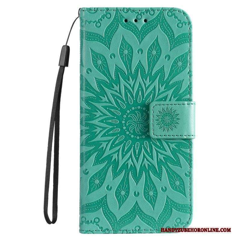 Folio Cover Sony Xperia 5 IV Mandala Sole Con Cordino