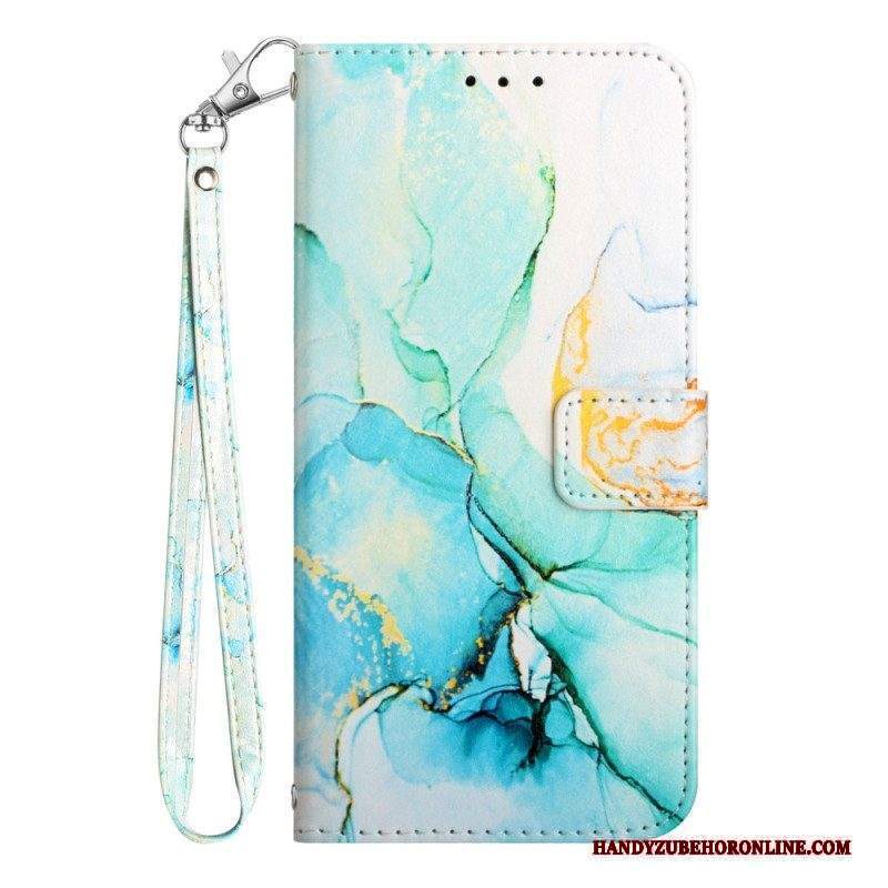 Folio Cover Sony Xperia 5 IV Marmo Con Cordino