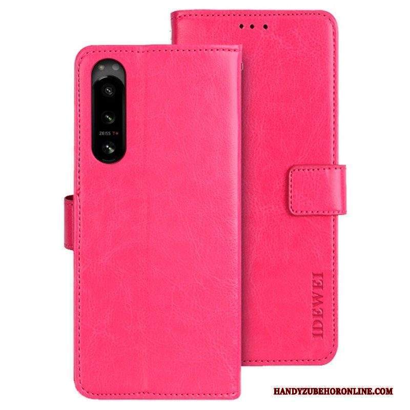 Folio Cover Sony Xperia 5 IV Similpelle Idewei