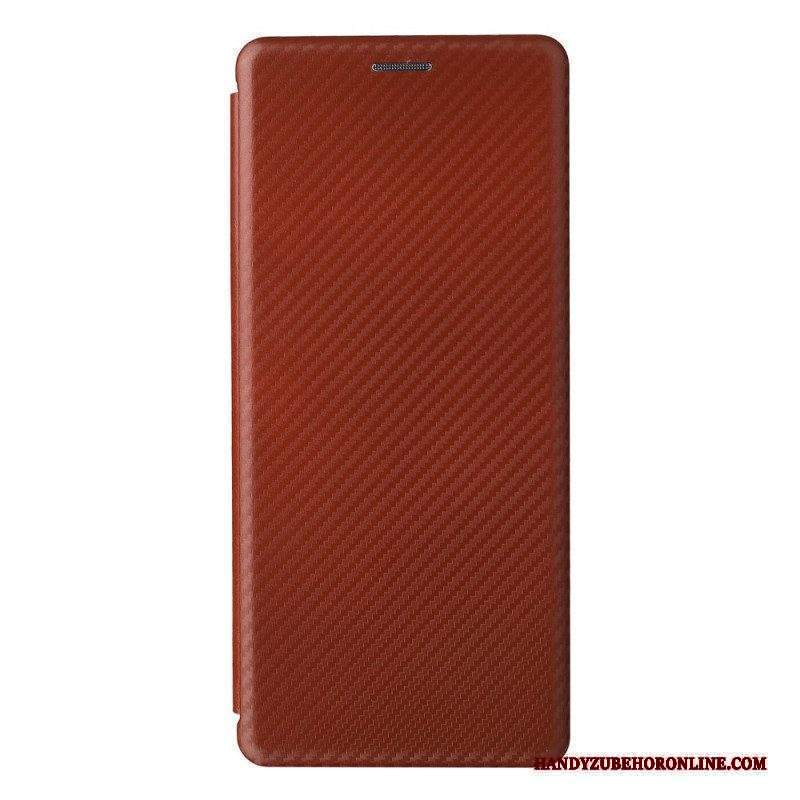 Folio Cover Sony Xperia Pro-I Custodia in pelle Fibra Di Carbonio