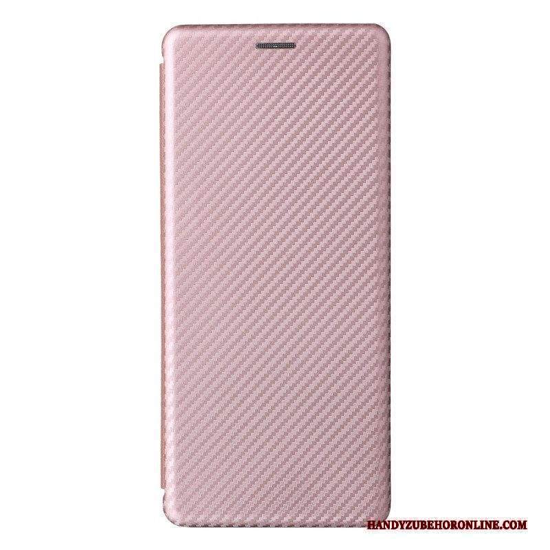 Folio Cover Sony Xperia Pro-I Custodia in pelle Fibra Di Carbonio