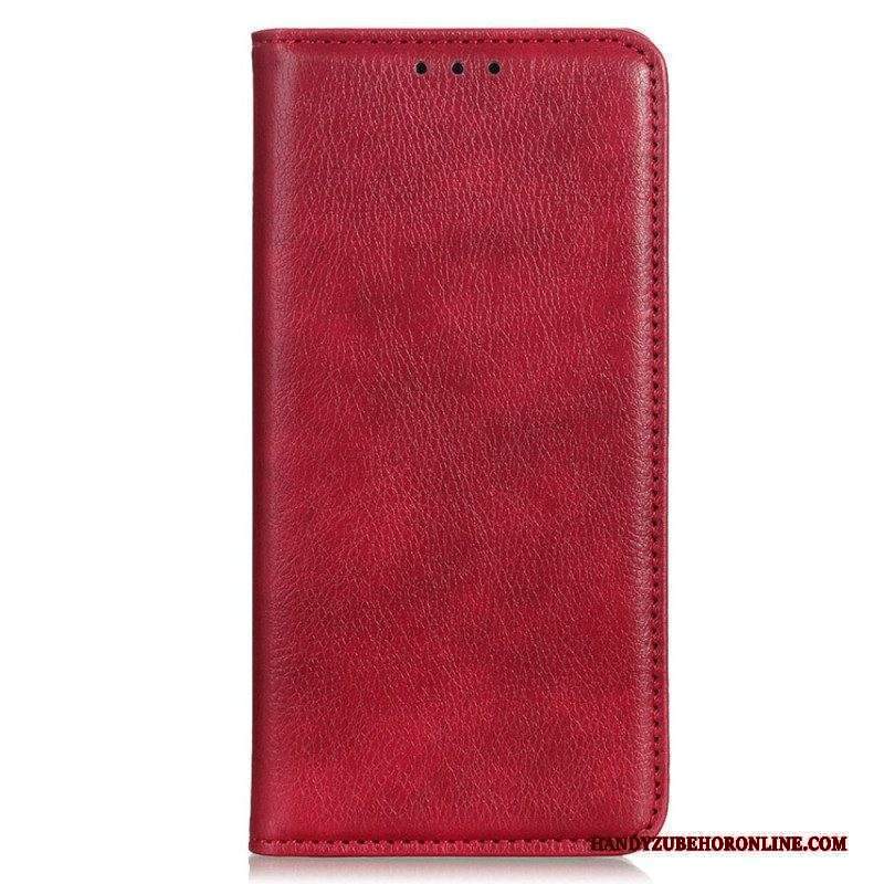 Folio Cover Sony Xperia Pro-I Custodia in pelle Pelle Crosta Litchi