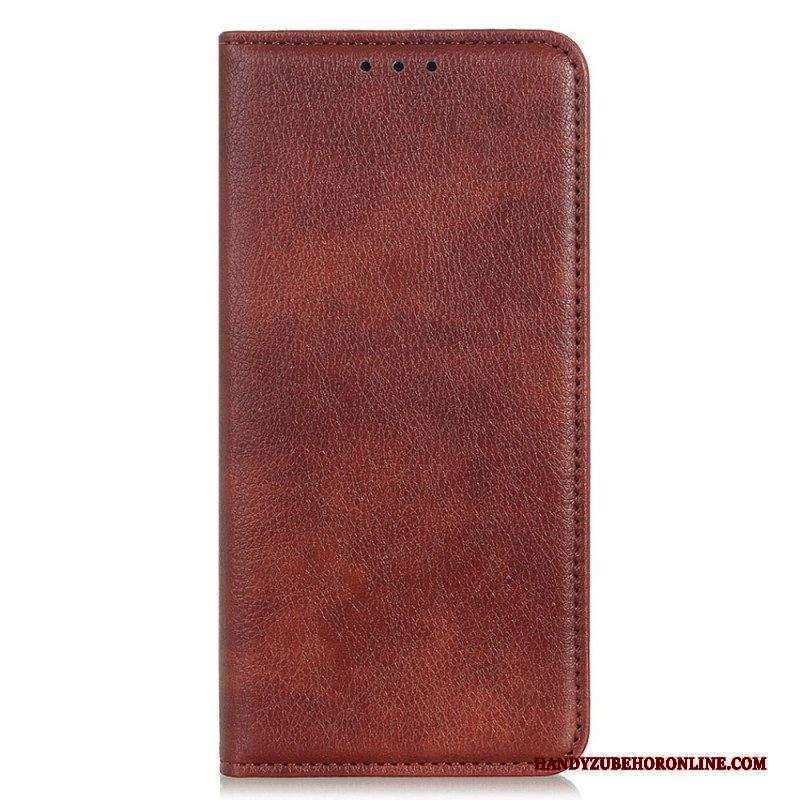 Folio Cover Sony Xperia Pro-I Custodia in pelle Pelle Crosta Litchi