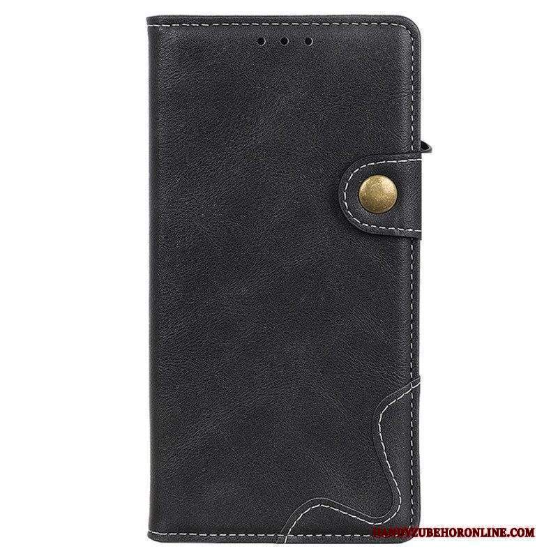 Folio Cover Sony Xperia Pro-I Pulsante Di Cucito Artistico