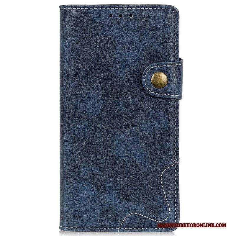 Folio Cover Sony Xperia Pro-I Pulsante Di Cucito Artistico