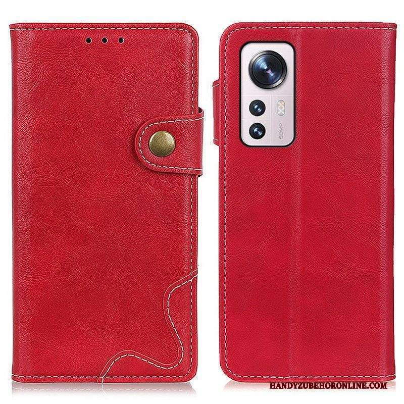 Folio Cover Xiaomi 12 / 12X Artistico E Cuciture