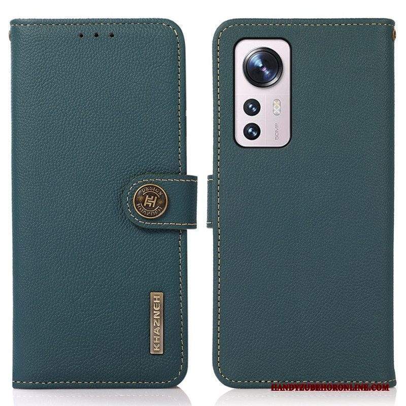 Folio Cover Xiaomi 12 / 12X Khazneh Rfid In Vera Pelle