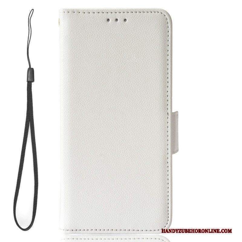 Folio Cover Xiaomi 12T / 12T Pro Custodia in pelle Effetto Pelle Con Cinturino