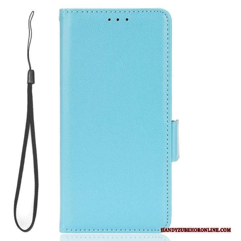 Folio Cover Xiaomi 12T / 12T Pro Custodia in pelle Effetto Pelle Con Cinturino