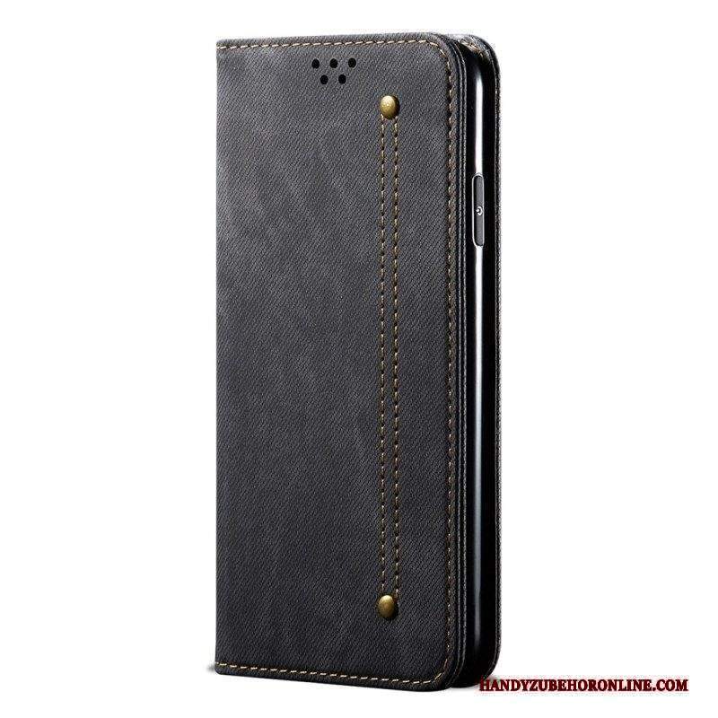 Folio Cover Xiaomi 12T / 12T Pro Custodia in pelle Tessuto