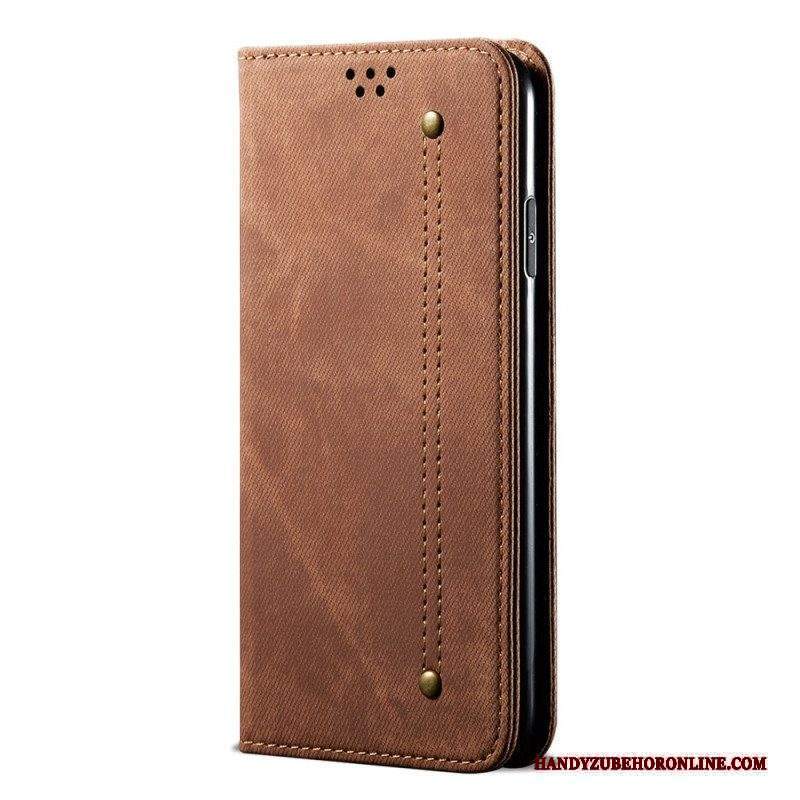 Folio Cover Xiaomi 12T / 12T Pro Custodia in pelle Tessuto