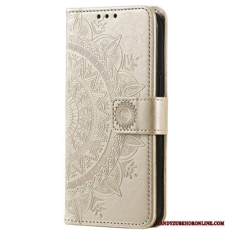 Folio Cover Xiaomi 12T / 12T Pro Mandala Sole Con Cordino