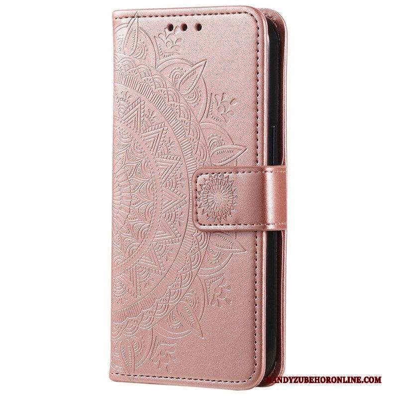 Folio Cover Xiaomi 12T / 12T Pro Mandala Sole Con Cordino