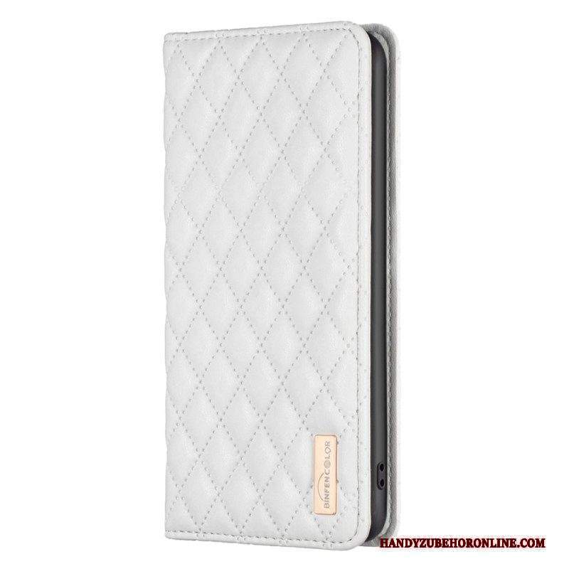 Folio Cover Xiaomi 13 Custodia in pelle Binfen Colore Stile Trapuntato