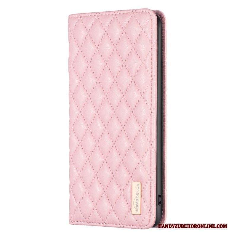 Folio Cover Xiaomi 13 Custodia in pelle Binfen Colore Stile Trapuntato