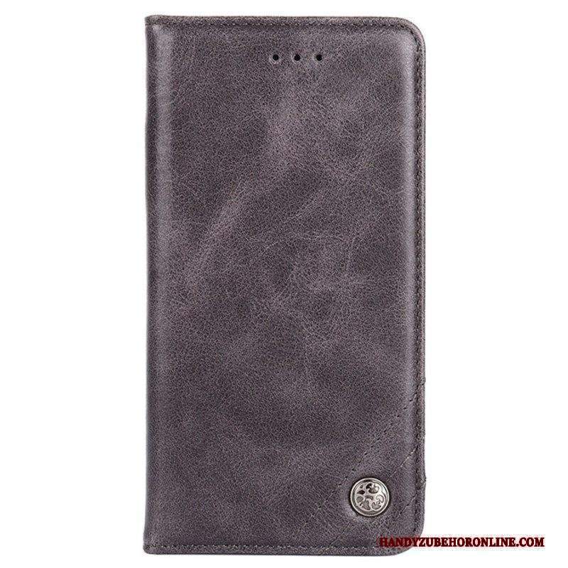 Folio Cover Xiaomi 13 Custodia in pelle Rivetti Decorativi