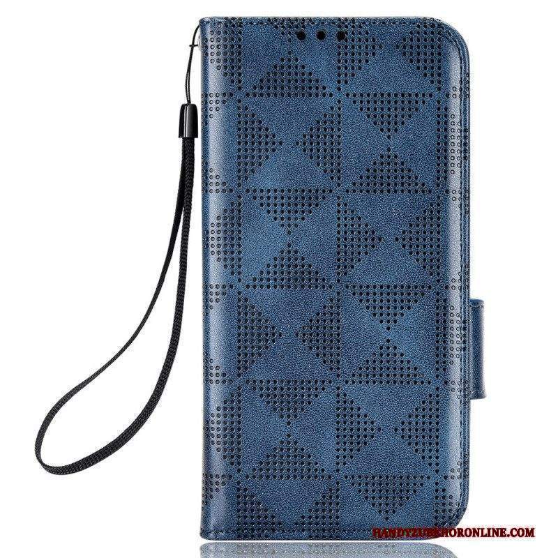 Folio Cover Xiaomi 13 Lite Triangoli Con Cordino