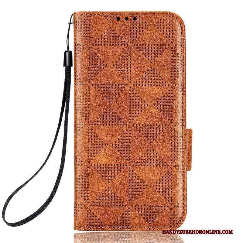 Folio Cover Xiaomi 13 Lite Triangoli Con Cordino