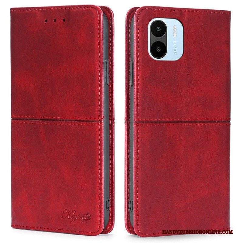 Folio Cover Xiaomi Redmi A1 Custodia in pelle Cuciture