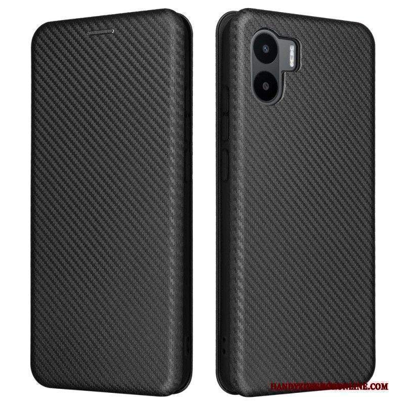 Folio Cover Xiaomi Redmi A1 Custodia in pelle Fibra Di Carbonio