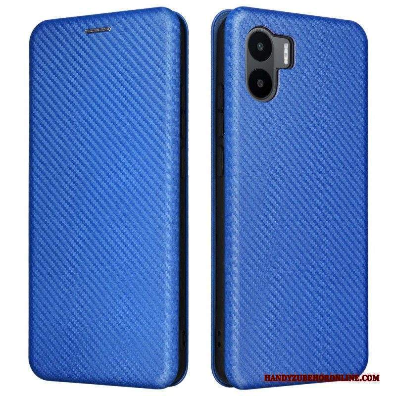 Folio Cover Xiaomi Redmi A1 Custodia in pelle Fibra Di Carbonio