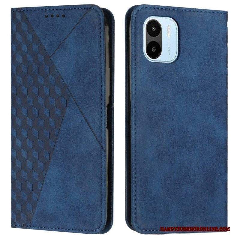 Folio Cover Xiaomi Redmi A1 Custodia in pelle Tocco Di Pelle In Stile Cubico