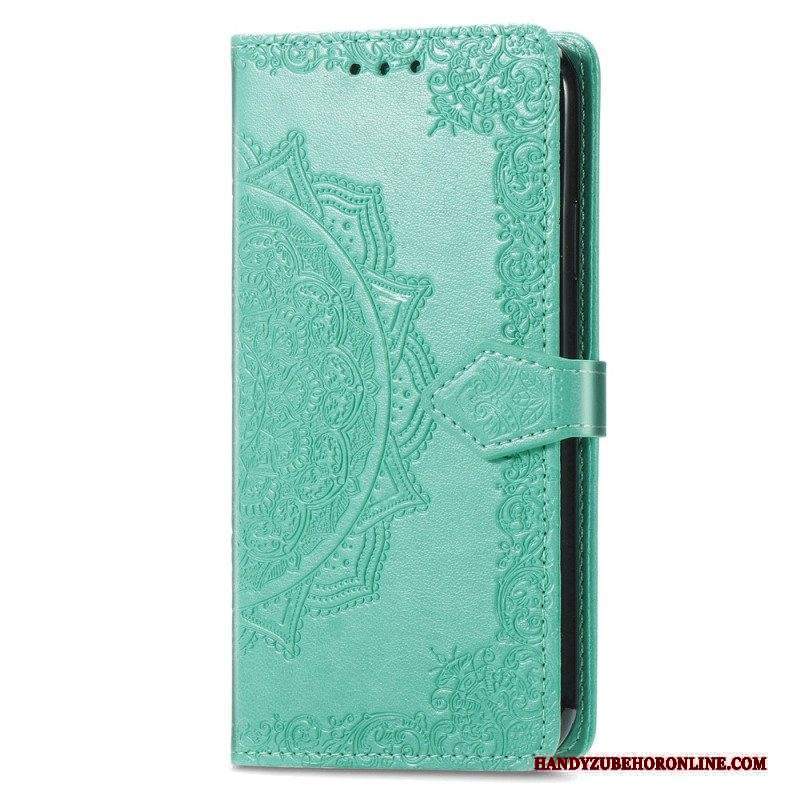 Folio Cover Xiaomi Redmi A1 Mandala Sole Con Cordino