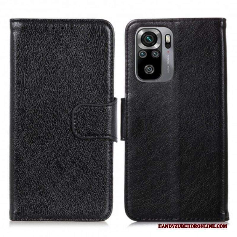 Folio Cover Xiaomi Redmi Note 10 / 10S Crosta Di Nappa