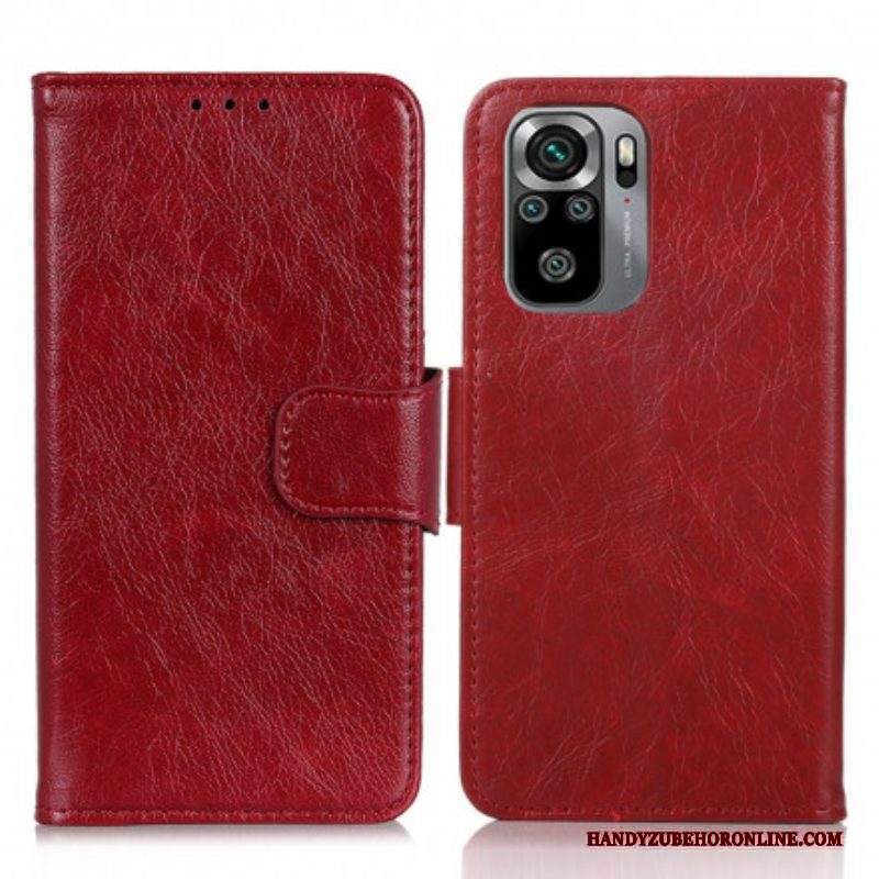 Folio Cover Xiaomi Redmi Note 10 / 10S Crosta Di Nappa