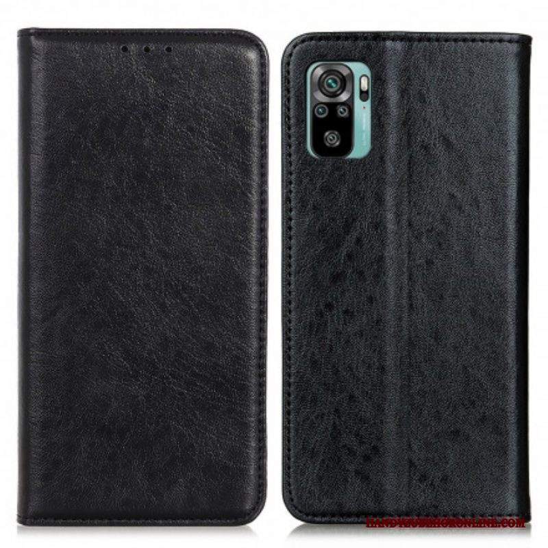 Folio Cover Xiaomi Redmi Note 10 / 10S Custodia in pelle Effetto Pelle Martellata