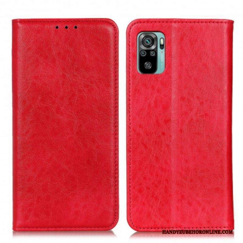 Folio Cover Xiaomi Redmi Note 10 / 10S Custodia in pelle Effetto Pelle Martellata