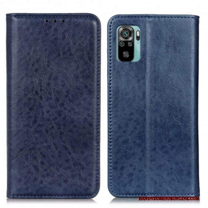 Folio Cover Xiaomi Redmi Note 10 / 10S Custodia in pelle Effetto Pelle Martellata