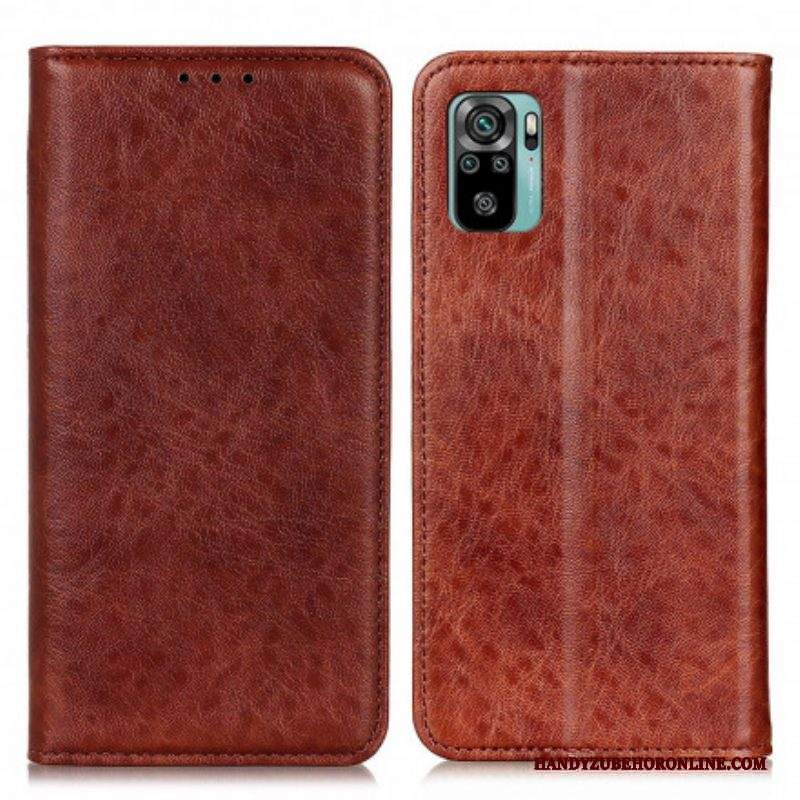 Folio Cover Xiaomi Redmi Note 10 / 10S Custodia in pelle Effetto Pelle Martellata