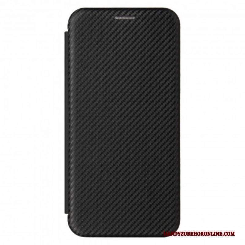 Folio Cover Xiaomi Redmi Note 10 / 10S Custodia in pelle Fibra Di Carbonio Con Anello Di Supporto