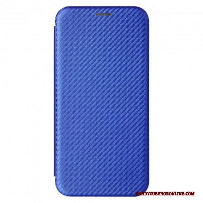 Folio Cover Xiaomi Redmi Note 10 / 10S Custodia in pelle Fibra Di Carbonio Con Anello Di Supporto