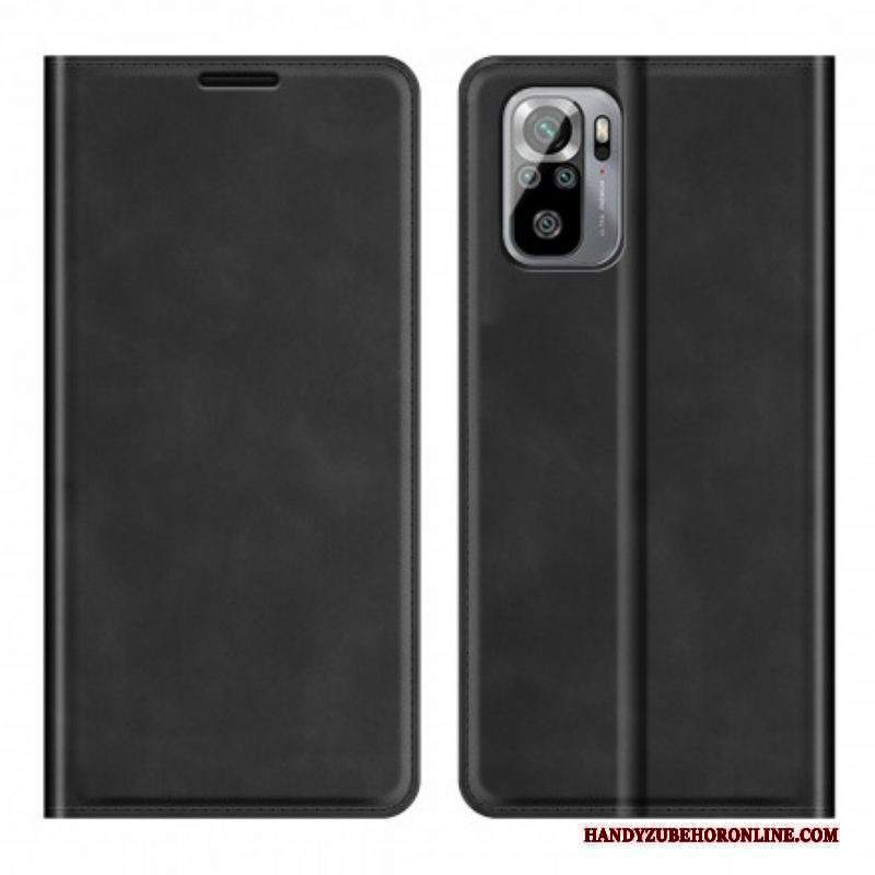 Folio Cover Xiaomi Redmi Note 10 / 10S Custodia in pelle Tocco Di Pelle