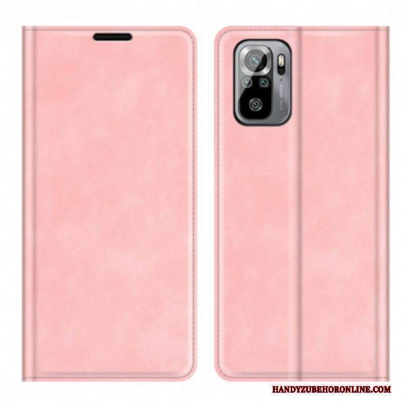 Folio Cover Xiaomi Redmi Note 10 / 10S Custodia in pelle Tocco Di Pelle