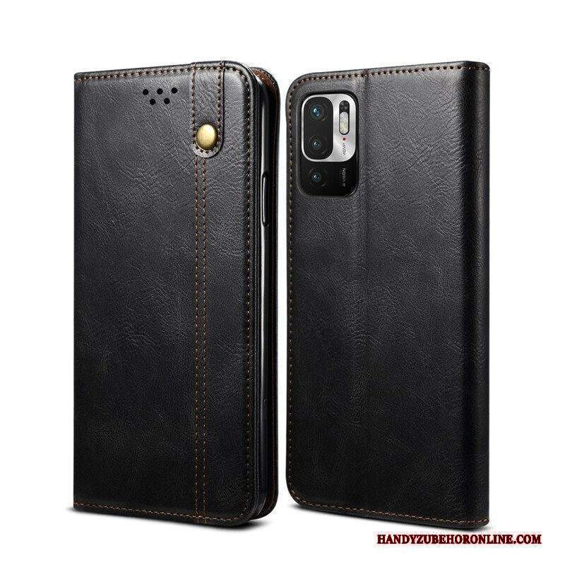 Folio Cover Xiaomi Redmi Note 10 5G Custodia in pelle Ecopelle Cerata