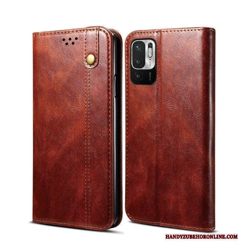 Folio Cover Xiaomi Redmi Note 10 5G Custodia in pelle Ecopelle Cerata