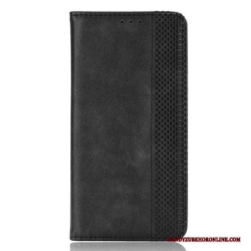 Folio Cover Xiaomi Redmi Note 10 5G Custodia in pelle Effetto Pelle Vintage Stilizzato